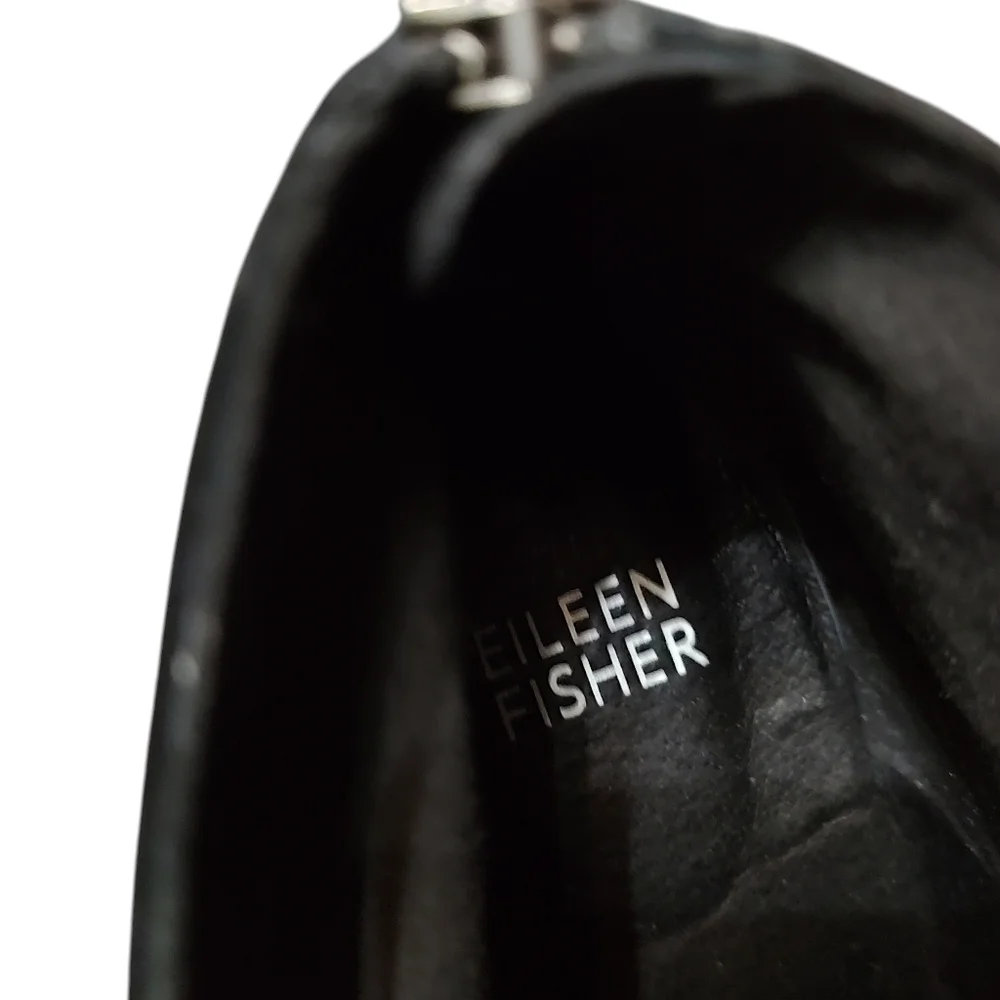 Eileen Fisher Black Suede Ankle Boots